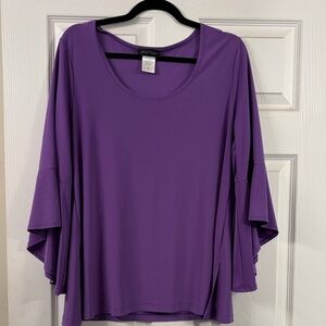 Slinky Brand Vibrant Purple Blouse